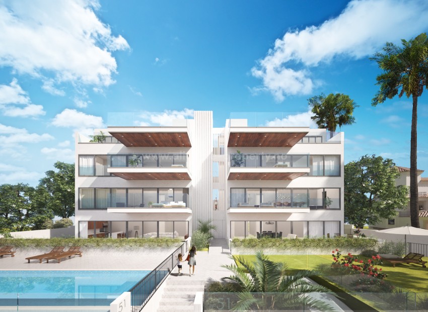 Ny luksus-leilighet i Santa Pola 20 meter fra stranden. 3 soverom. Fantastisk utsikt fra terrasse til sjøen og til øya Tabarca