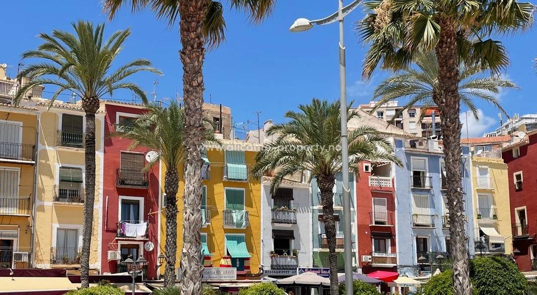 Colorful houses and apartments in Villajoyosa give the coastal town a creative living environment.