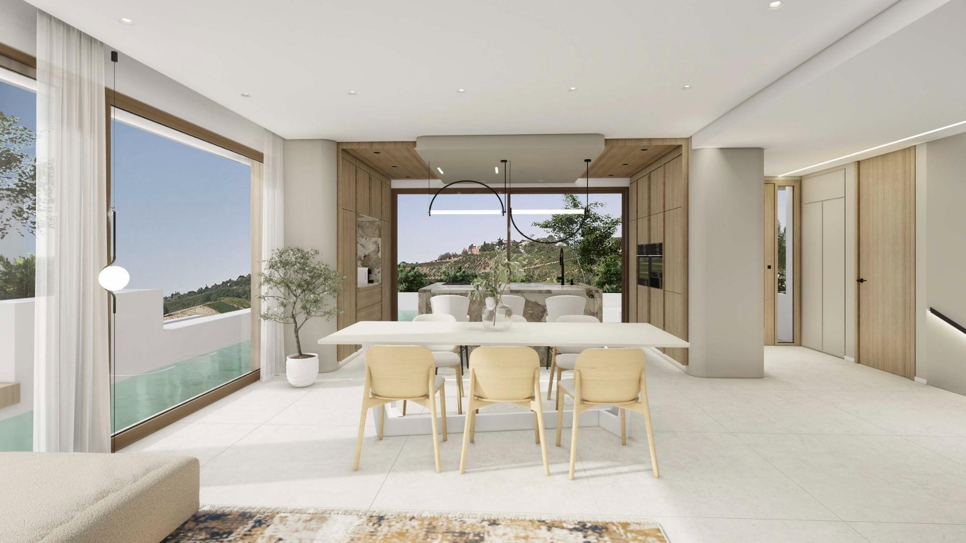 11 luxury villas in Finestrat, 3 different types of houses that can be adapted to the customer's needs, 3 bedrooms, 3 bathrooms. Close to Benidorm and golf courses, Private pool with views