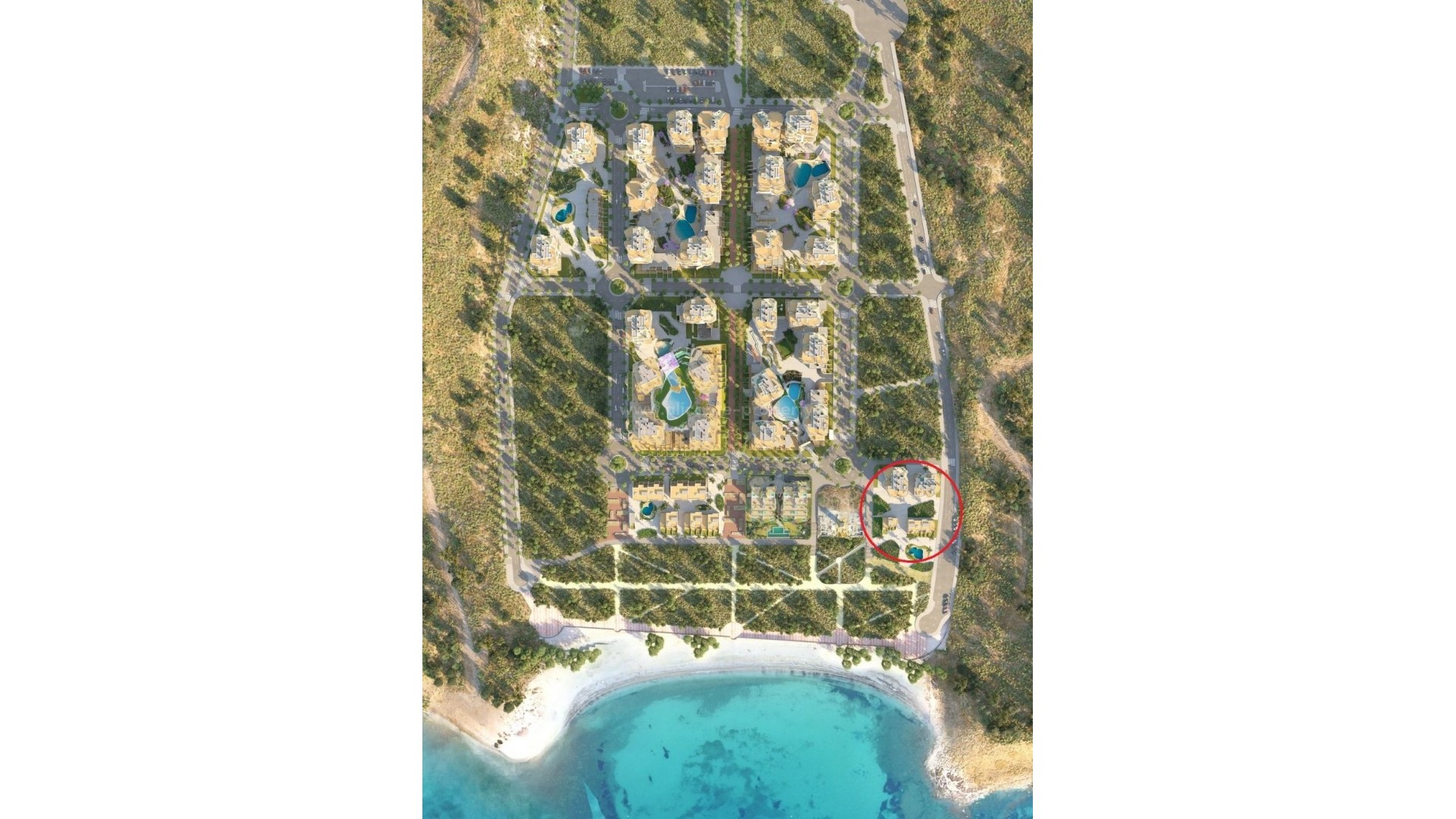 25 lukus-leiligheter i Villajoyosa, bare 50 meter fra sjøen, 2/3 soverom, 2 bad,  store terrasser og flott felles bassengtreningsstudio, badstue, dampbad