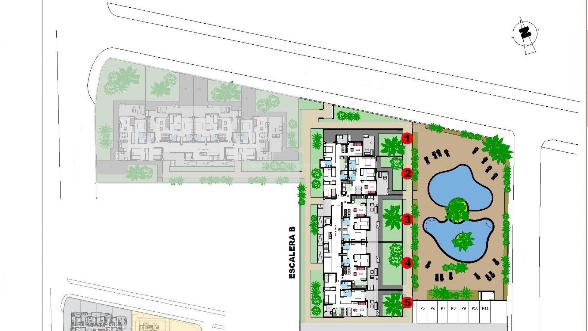 29 nye leiligheter i Denia, 2/3 soverom, 2 bad, felles basseng, hage eller solarium,parkering,uslåelig beliggenhet 100 meter fra strande, 2 km til sentrum
