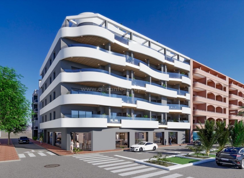34 different exclusive stylish apartments in the center of Torrevieja, penthouses with fantastic panoramic views