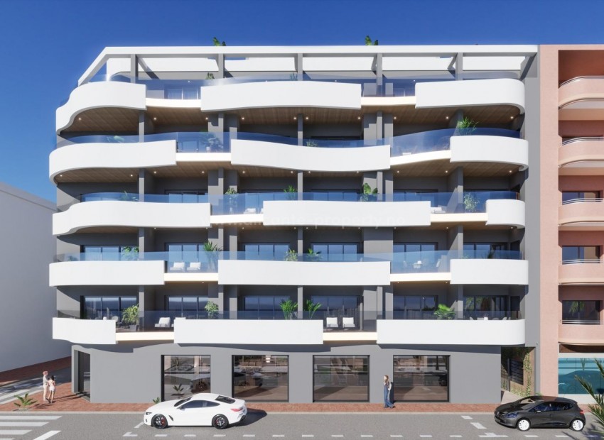 34 different exclusive stylish apartments in the center of Torrevieja, penthouses with fantastic panoramic views