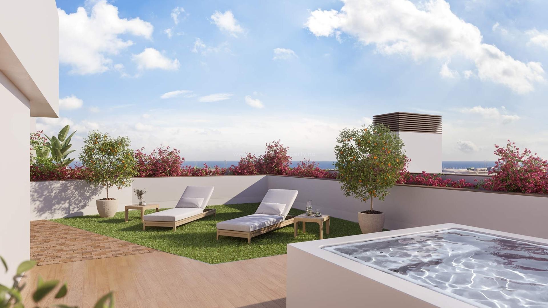 53 new exclusive apartments in Alicante city, 2/3/4 bedrooms, 2 bathrooms, incredible panoramic views, swimming pool, gym and roof terrace with sun terrace.