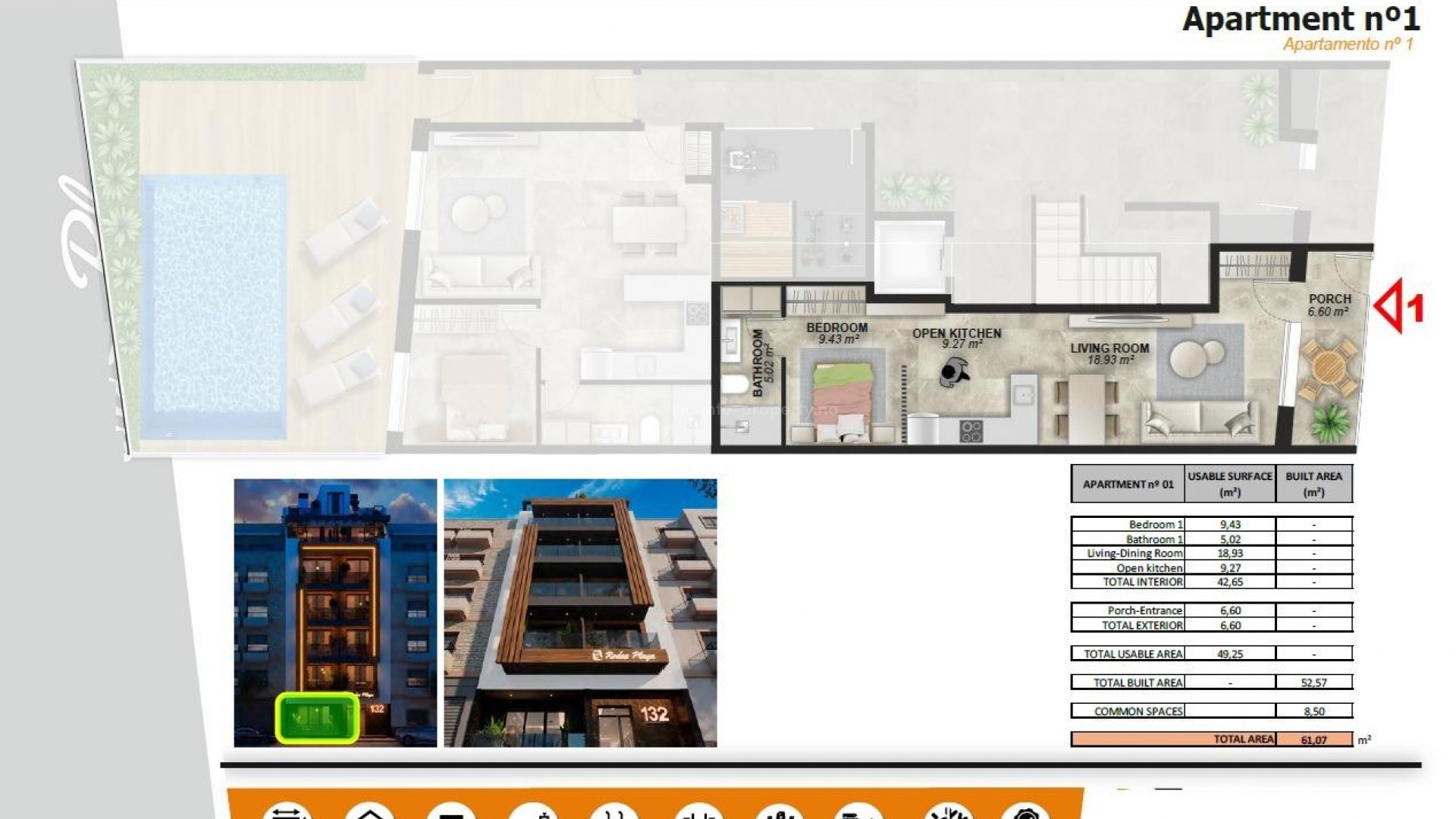 Apartment / flat in Playa de El Cura