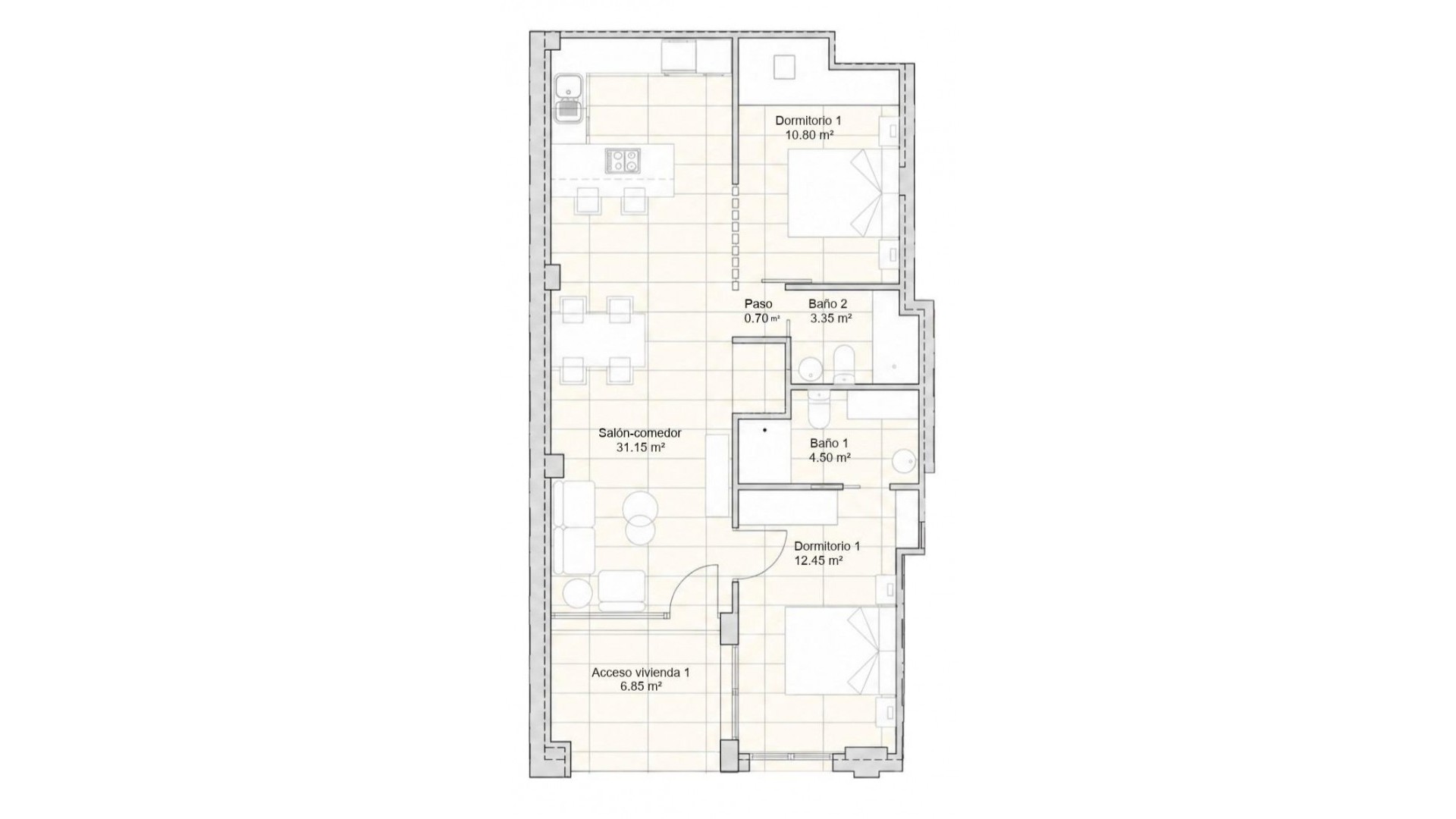 Apartment / flat in pueblo