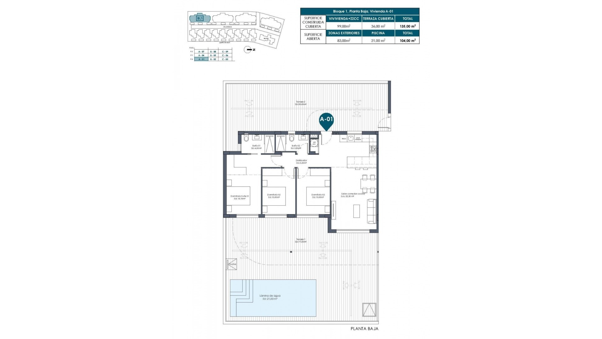 Apartment / flat in Serena Golf