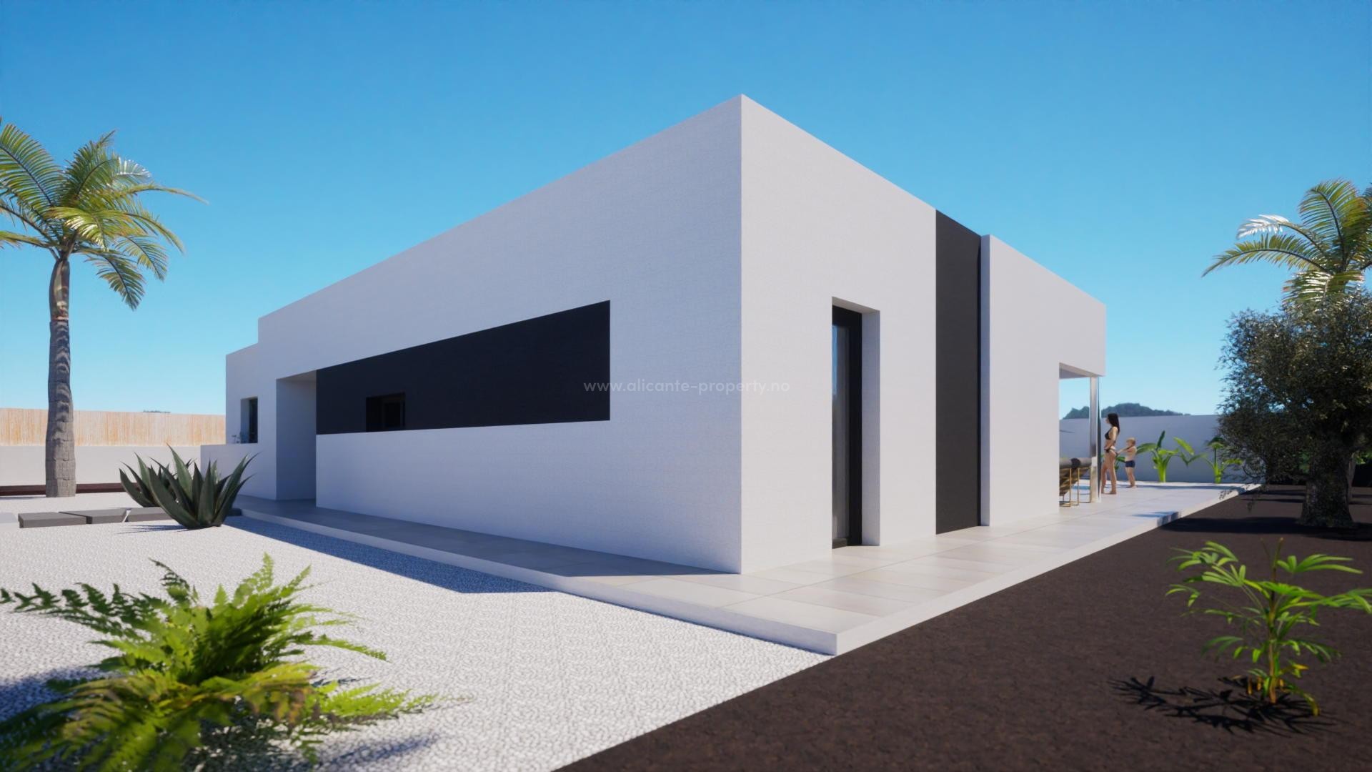 Brand new houses/villas in Alfaz del Pi, 3 bedrooms, 2 bathrooms, a very large living room plus dining room and American kitchen, large patio with pool