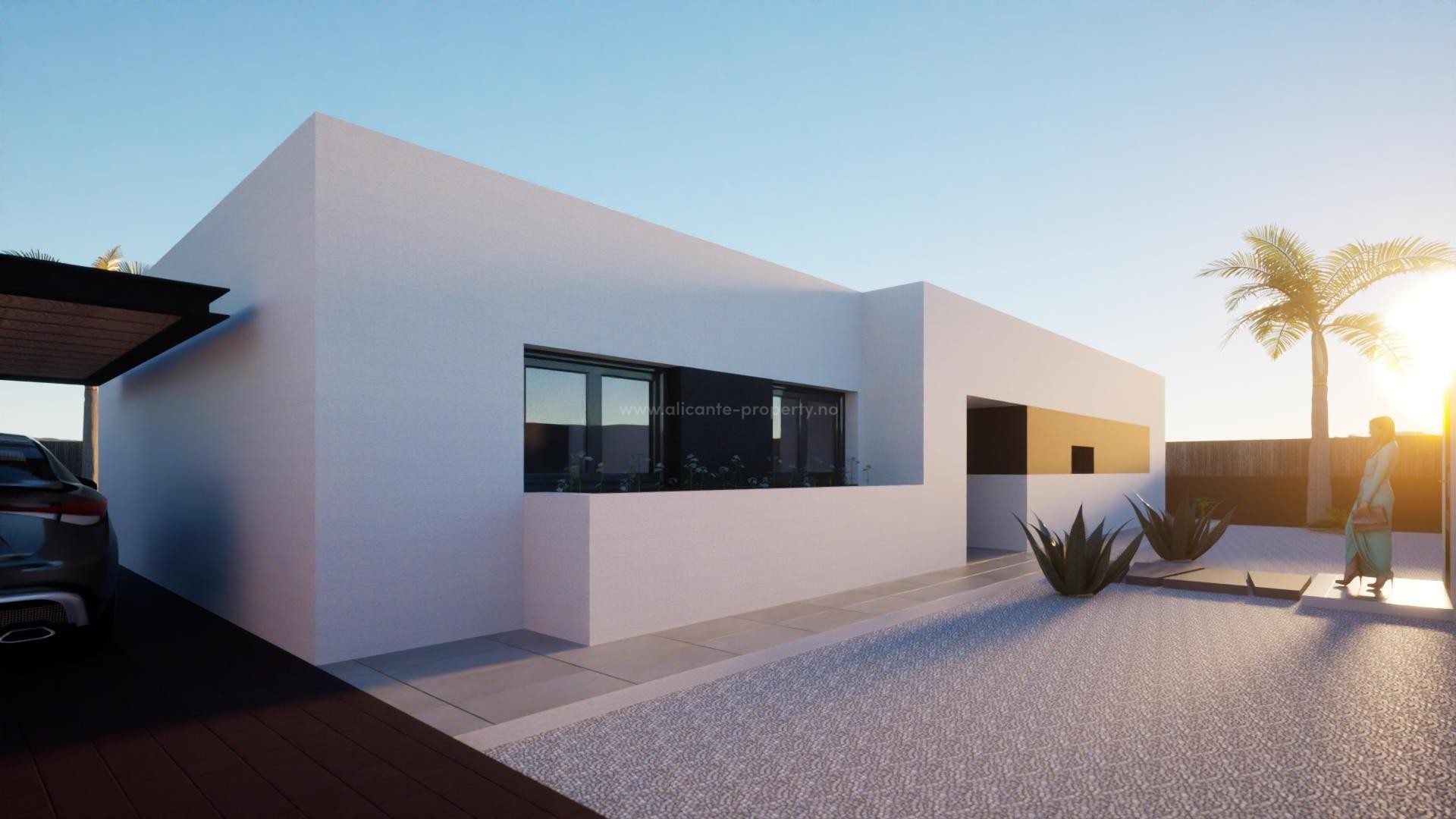 Brand new houses/villas in Alfaz del Pi, 3 bedrooms, 2 bathrooms, a very large living room plus dining room and American kitchen, large patio with pool
