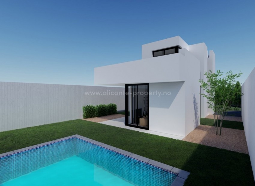 Brand new houses/villas in Polop, Alicante, 3 bedrooms and 2 bathrooms, private pool, garden and plot with own parking space