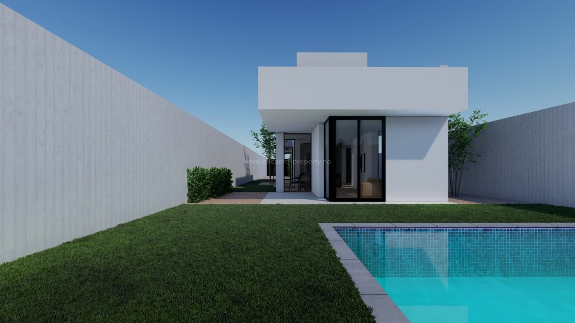 Brand new houses/villas in Polop, Alicante, 3 bedrooms and 2 bathrooms, private pool, garden and plot with own parking space