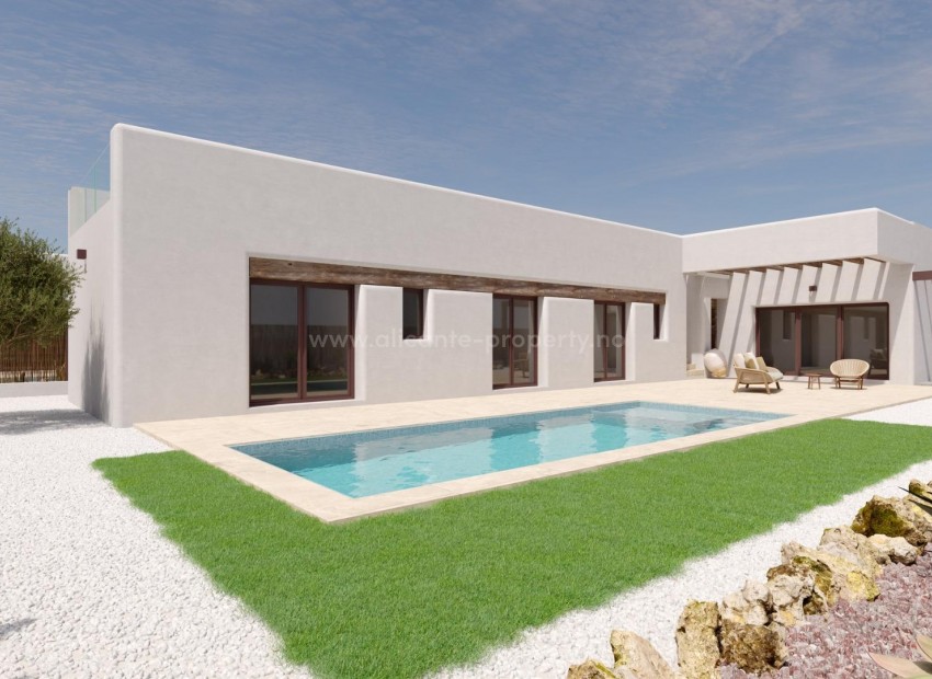 Brand new luxury villas/houses in La Finca Golf, 3 bedrooms, 2 bathrooms, private pool and large outdoor area, indoor parking