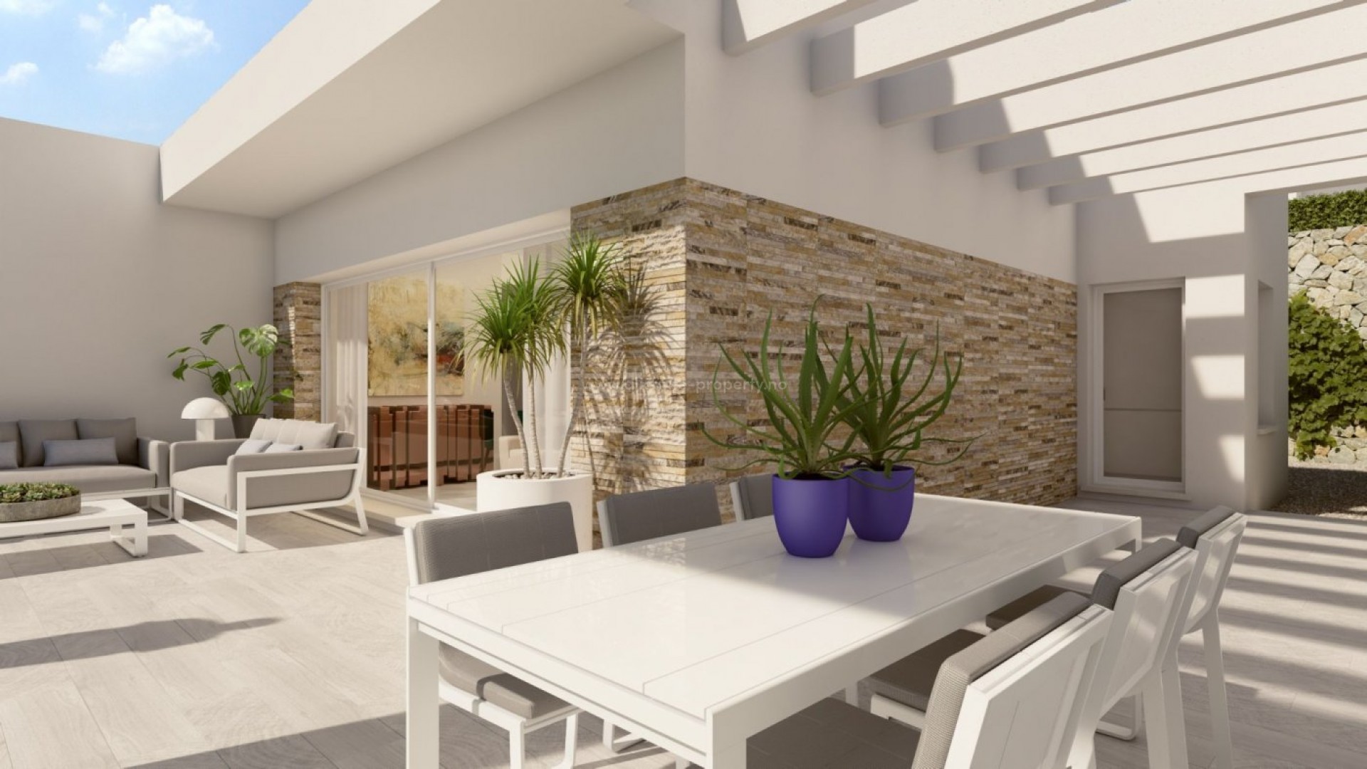 Brand new residential complex in La Finca Golf, Algorfa, 3 bedrooms, 2 bathrooms, open kitchen with living room, garden with private pool, terrace and parking