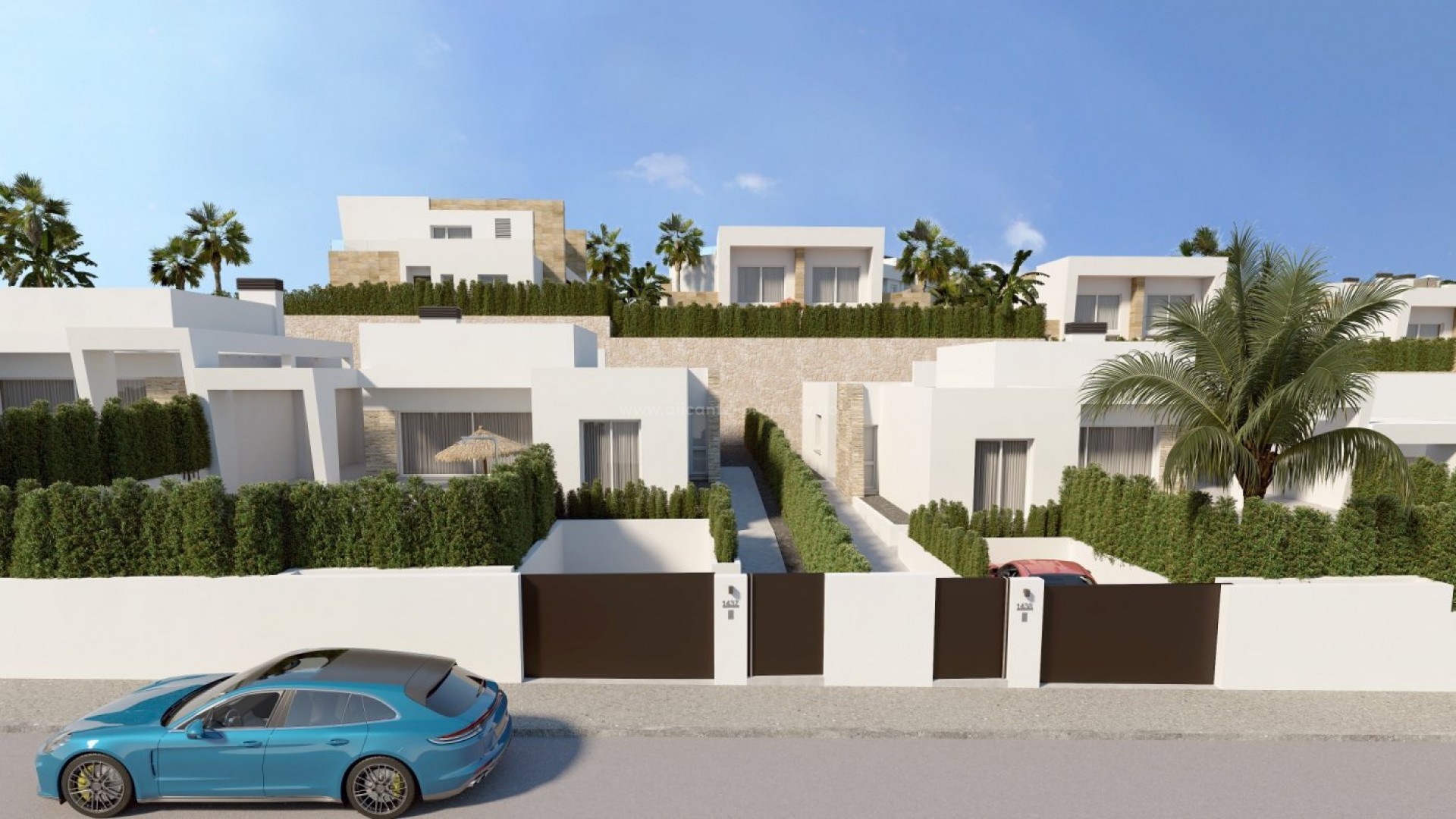 Brand new residential complex in La Finca Golf, Algorfa, 3 bedrooms, 2 bathrooms, open kitchen with living room, garden with private pool, terrace and parking