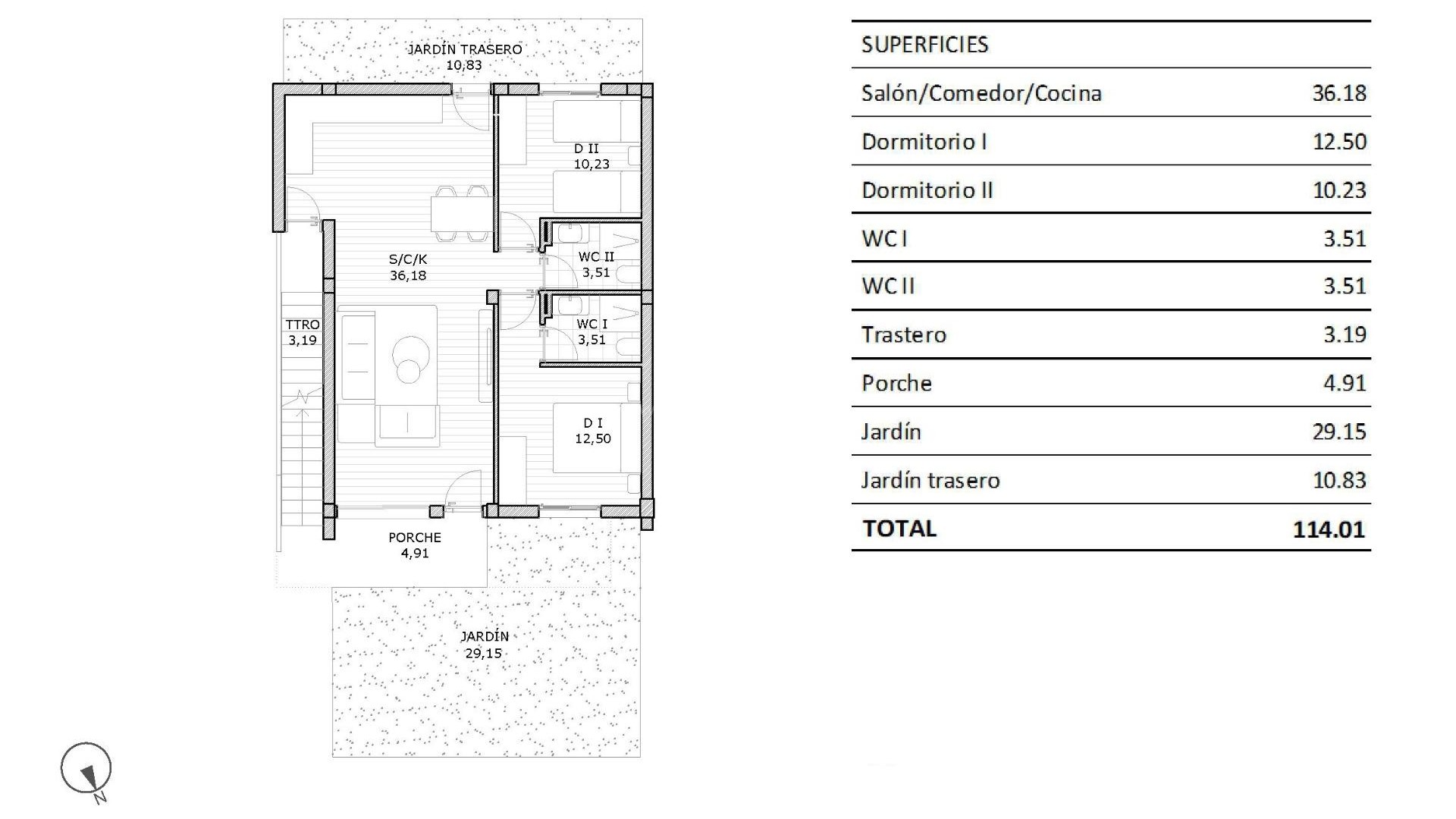 Bungalow en Pueblo