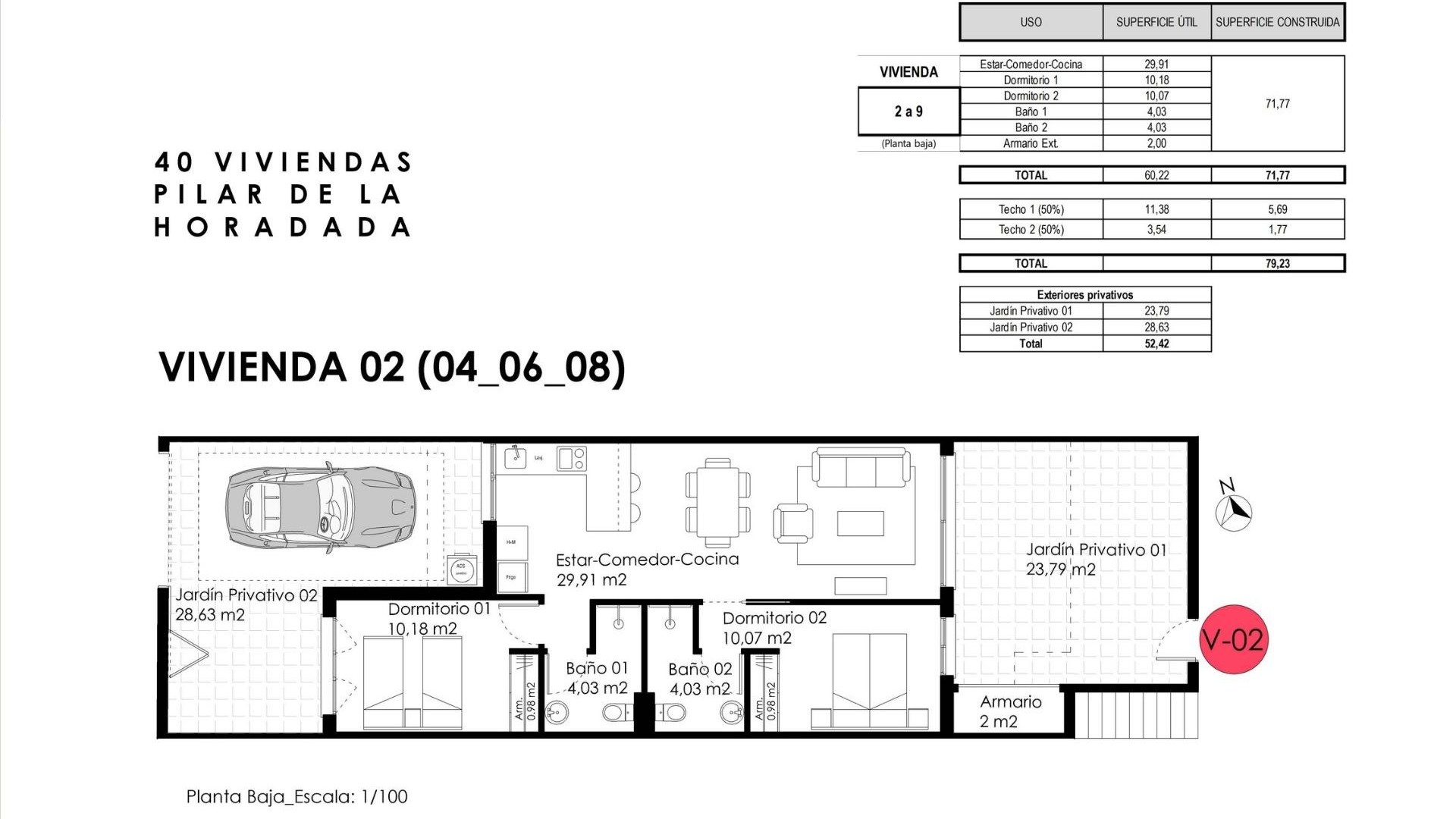 Bungalow en pueblo