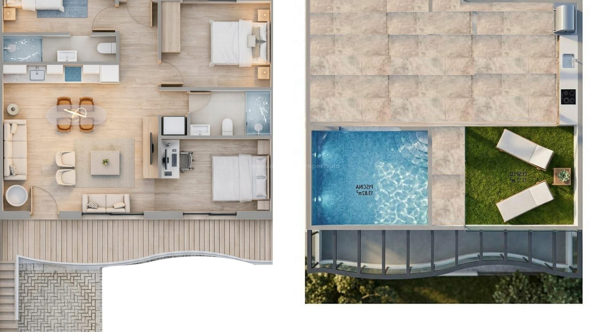 Bungalow i parques de Andromeda