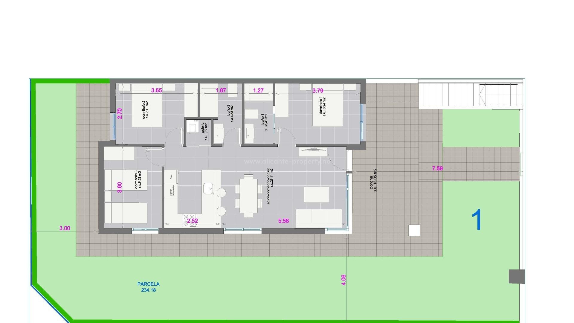 Bungalow i pueblo