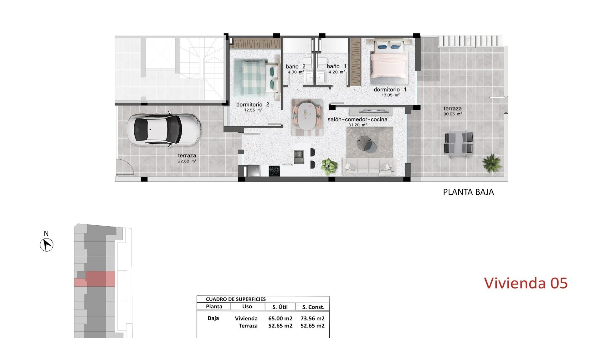 Bungalow i pueblo