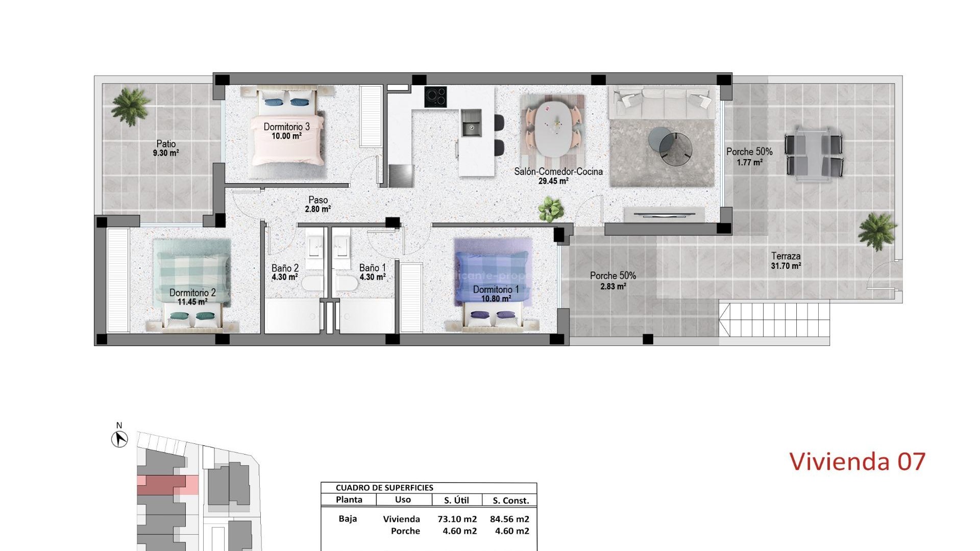 Bungalow i pueblo
