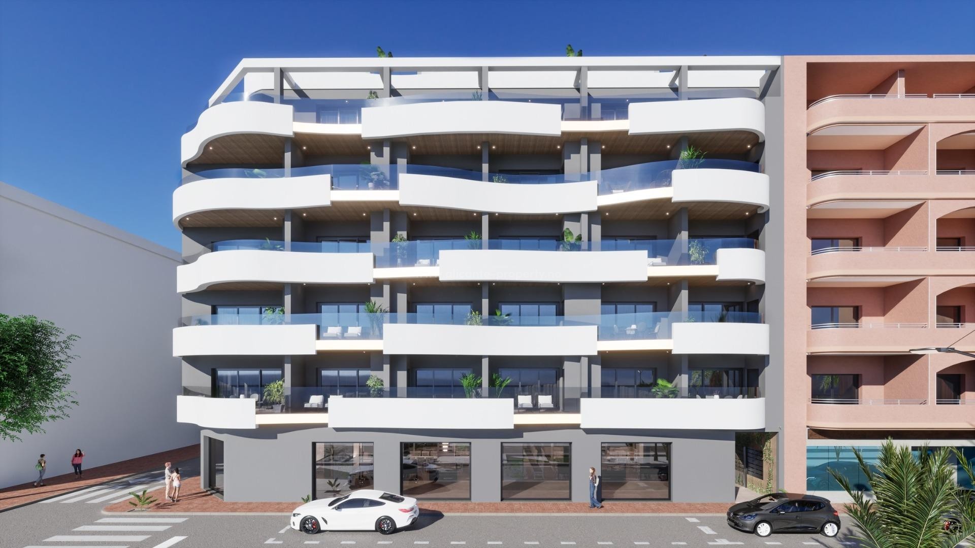 Eksklusive leiligheter og toppleiligheter i Torrevieja med avantgardistisk design, 2/3 soverom,2 bad.Residential ligge i hjertet av Torrevieja