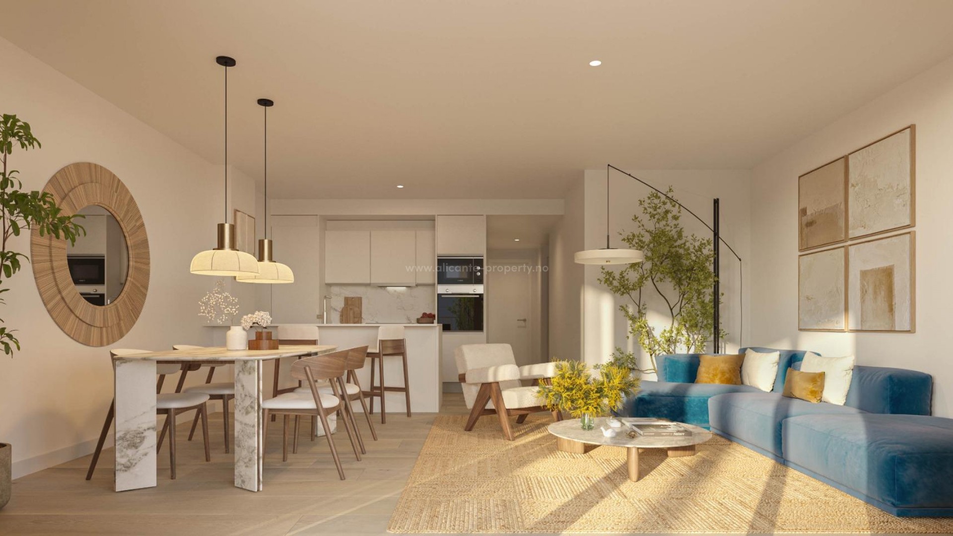 Eksklusive nye boliger leiligheter/rekkehus i El Vergel ved Denia, 2/3 soverom, 2 bad, hver bolig har sine egne private områder, både innendørs og utendørs