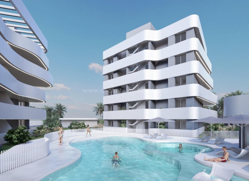 Exclusive apartments/penthouses in El Raso, Guardamar del Segura, 2/3 bedrooms, 2 bathrooms, smart alarm, cameras, intercom, appliances, air conditioning etc.