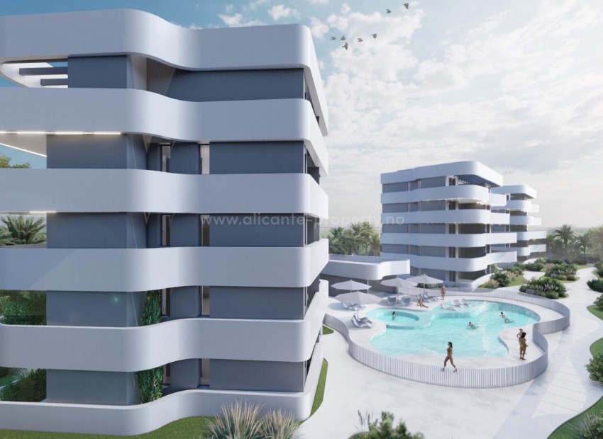 Exclusive apartments/penthouses in El Raso, Guardamar del Segura, 2/3 bedrooms, 2 bathrooms, smart alarm, cameras, intercom, appliances, air conditioning etc.