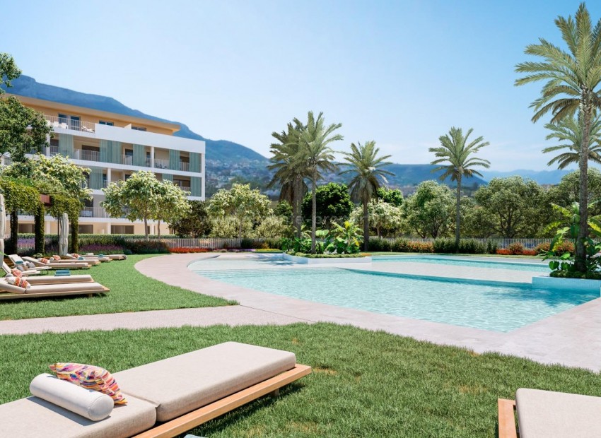 Exclusive new apartments and penthouses in Denia, 2/3/4 bedrooms, 2 bathrooms, all with terraces. Communal swimming pool and gym. Steps from the sea.