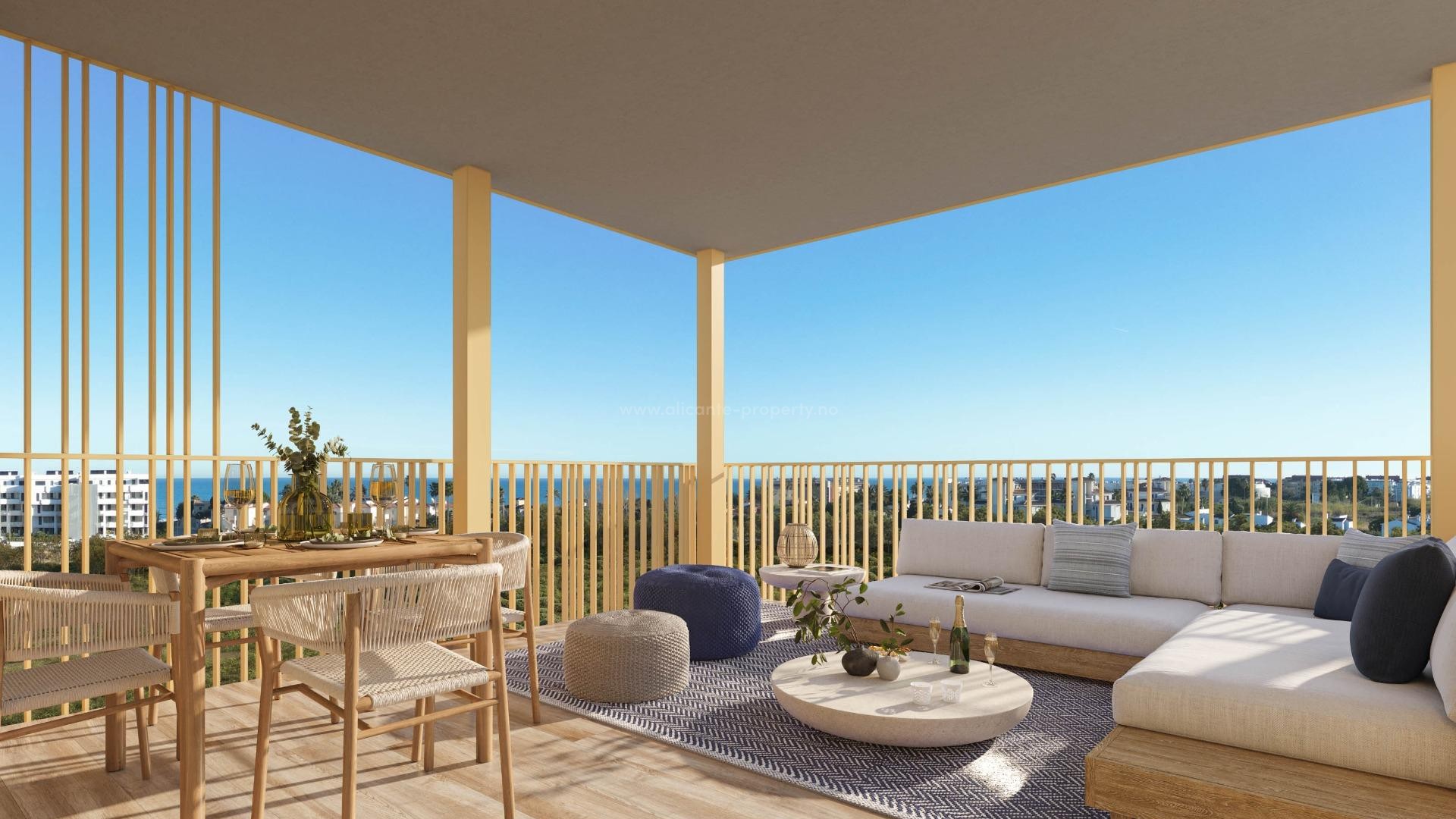 Exclusive new homes apartments/townhouses in El Vergel near Denia, 2/3 bedrooms, 2 bathrooms, each home has its own private areas, both indoor and outdoor