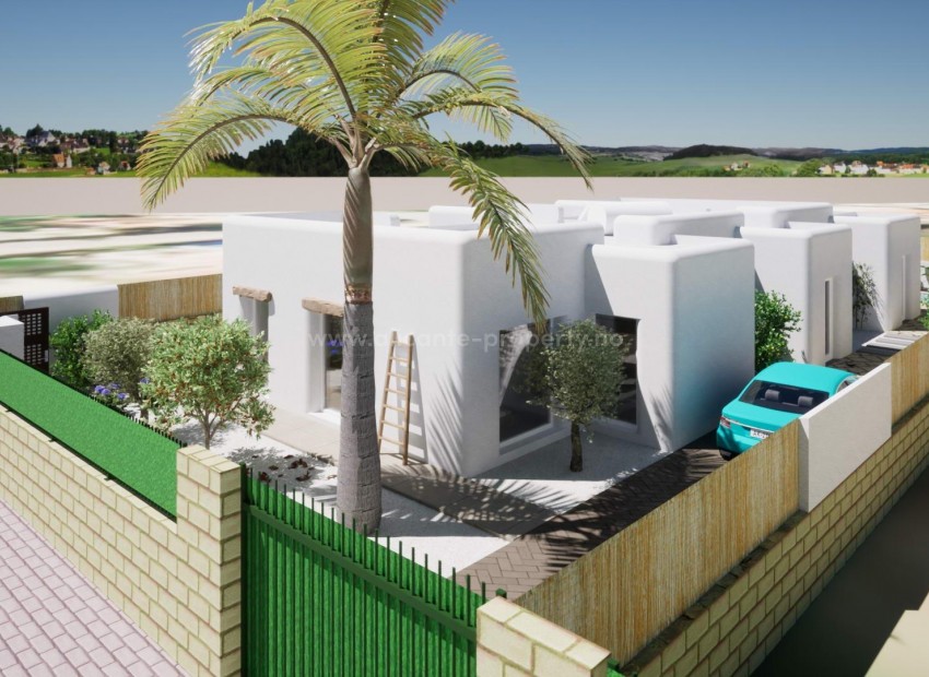 Fantastic new built Ibiza style villas in Alfaz del Pi, 3 bedrooms, 2 bathrooms, nice pool and terrace