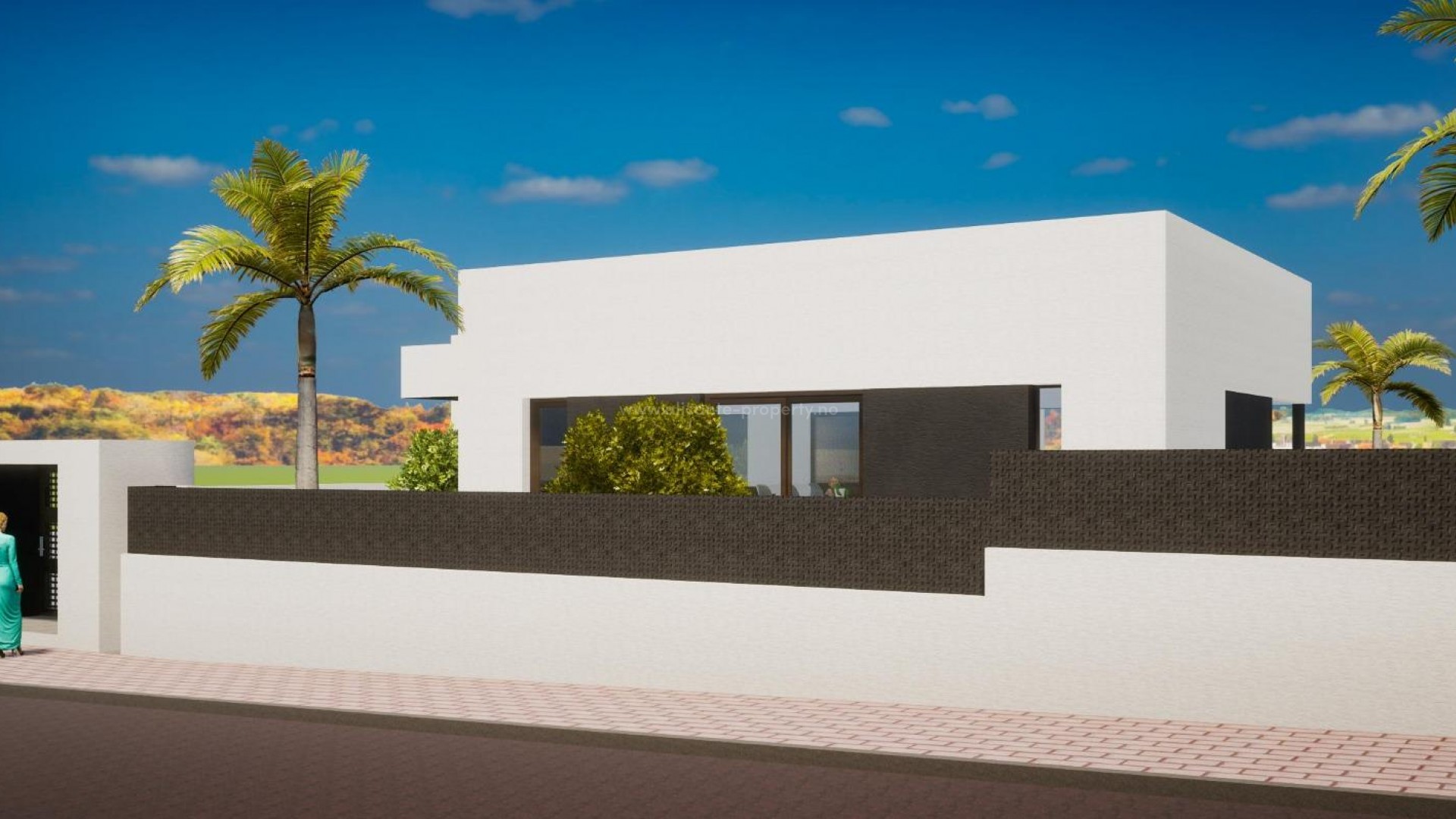 Fantastic newly built villas in Alfaz del Pi, 3 bedrooms, 2 bathrooms, large patio with nice pool, large sliding window to the outdoor pool