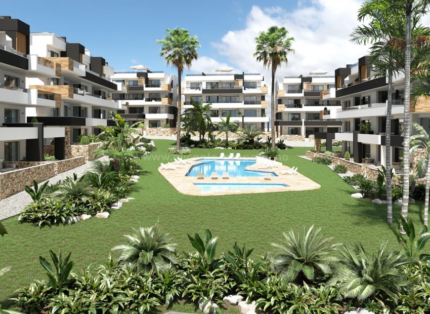 Flats in Los Altos, Orihuela Costa, Alicante Province, 2 bedrooms, 2 bathrooms, large terrace or penthouse with solarium, pool, gym