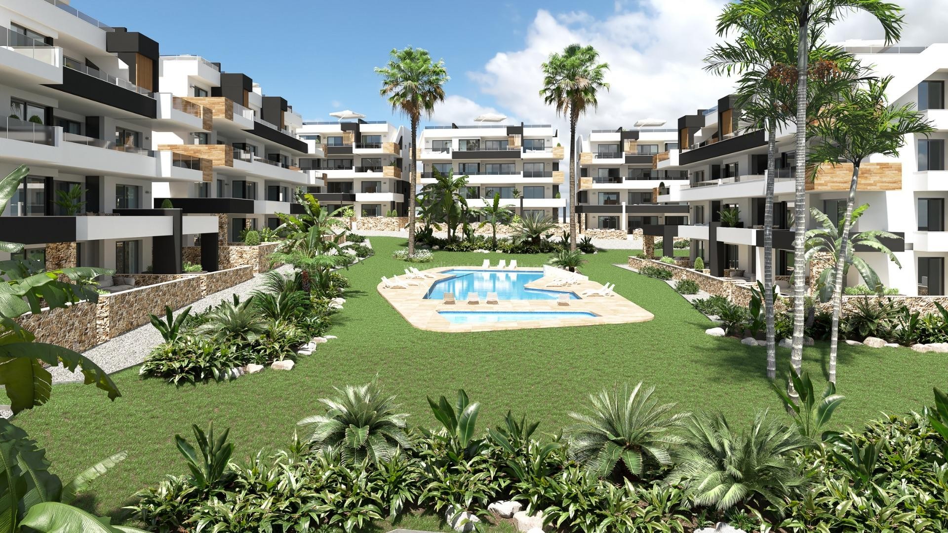 Flats in Los Altos, Orihuela Costa, Alicante Province, 2 bedrooms, 2 bathrooms, large terrace or penthouse with solarium, pool, gym