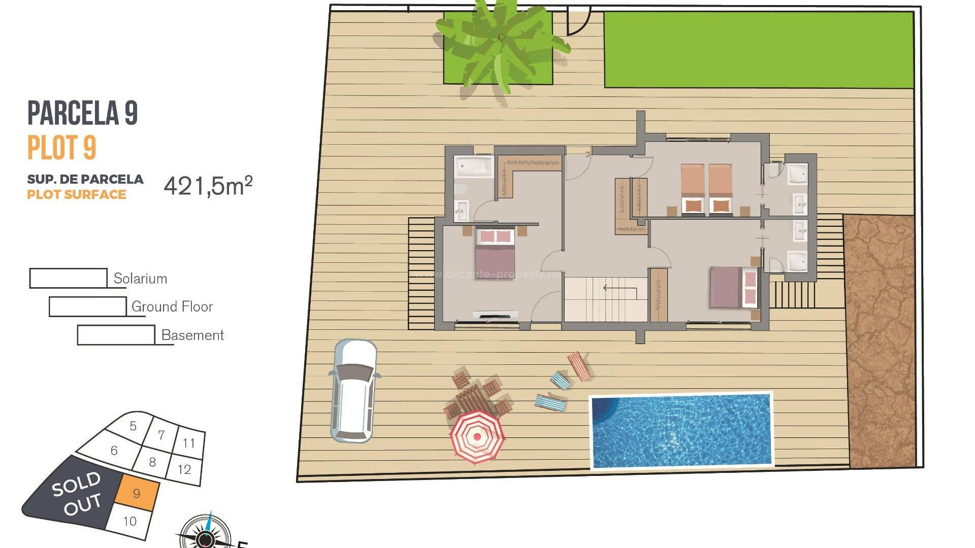 Helt nye villaer i Balcon de Finestrat, 3 soverom, 2 bad, vakker terrasse og privat hage med basseng, 10 min til Benidorm