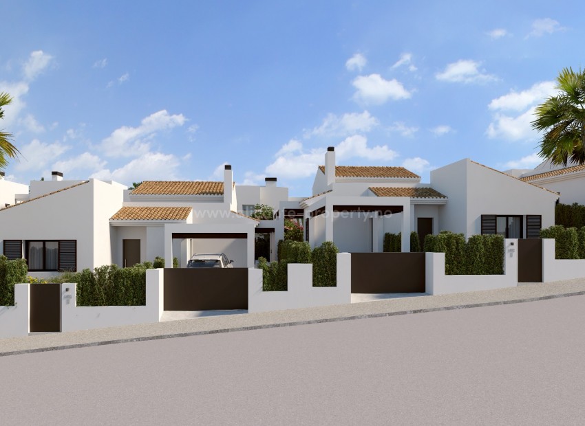 Houses/Villas at La Finca Golf Resort, 3 bedrooms, 2 bathrooms, private garden with swimming pool, large terrace, a pergola for parking