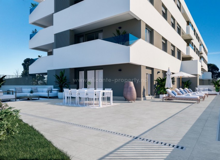 Kjøpe leilighet i San Juan Alicante ? Eksklusive leiligheter med 1/2/3/4 soverom, 2 bad. Fantastiske fellesområder med svømmebasseng, gym og sosial klubb