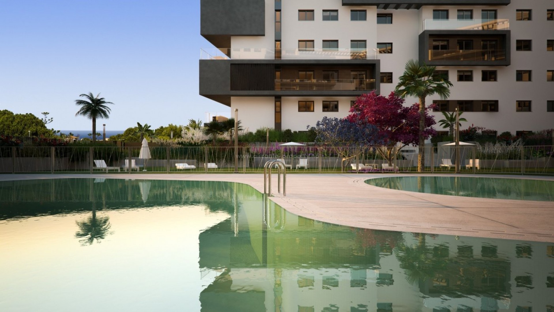 Luksus-bolig i Campoamor med havutsikt, nybygg, 2,3-roms leiligheter, basseng, solarium på taket eller hage. Veldig nær La Glea-stranden og marinaen.    