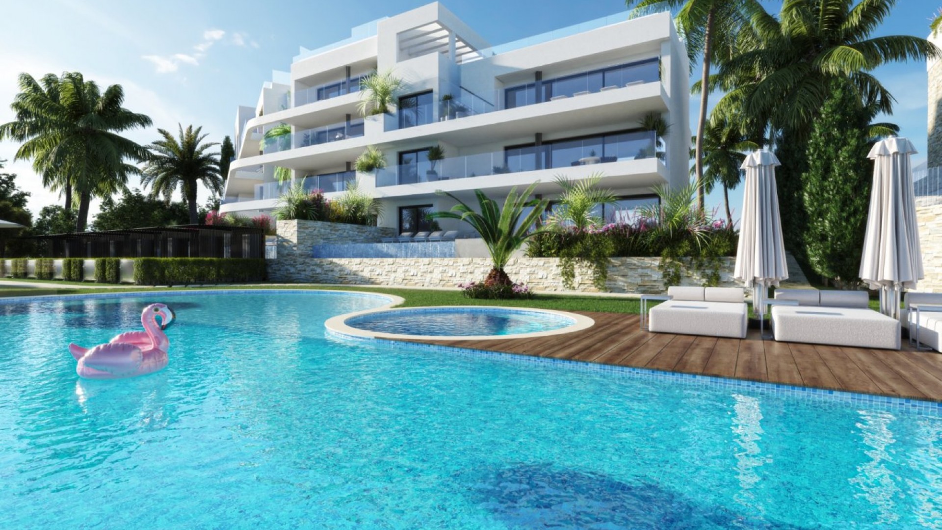 Luksus-leiligheter og toppleiligheter i Las Colinas Golf, Alicante, 3 soverom, 3 bad, svømmebasseng, smarthus, terrasser og solarium
