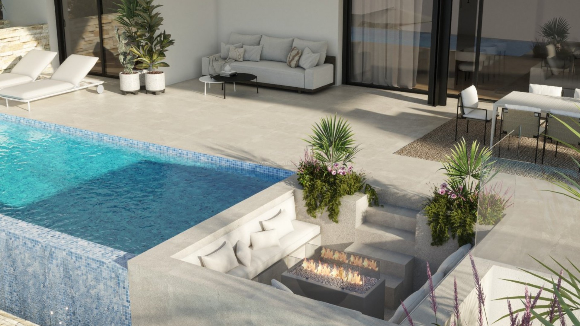 Luksus-leiligheter og toppleiligheter i Las Colinas Golf, Alicante, 3 soverom, 3 bad, svømmebasseng, smarthus, terrasser og solarium