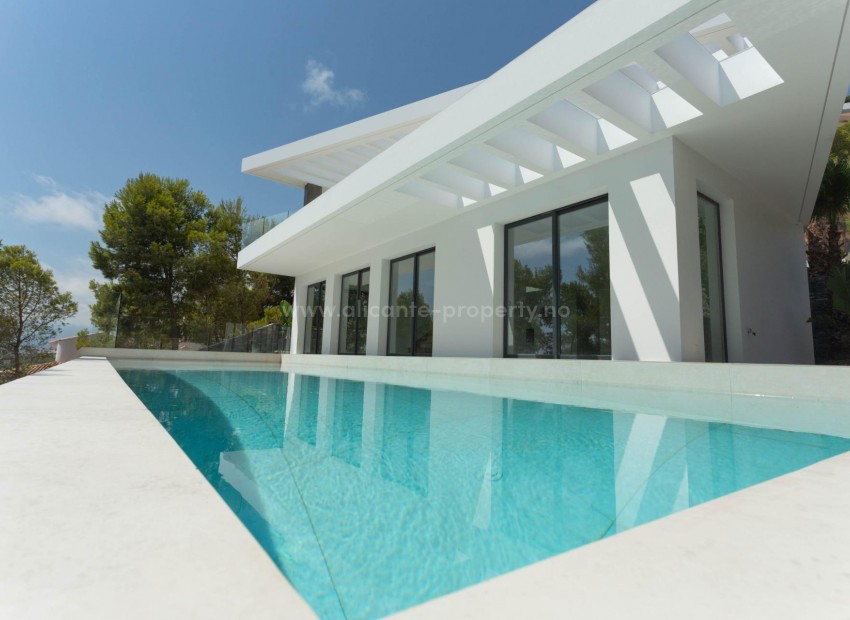 Luksus-villa i Altea Hills, 4 soverom, 4 bad, infinity pool, rom for treningsstudio, badstue eller biljard, den beste utsikten over Middelhavet og Altea