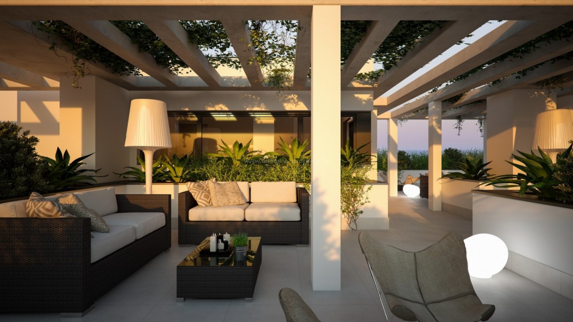 Luksusbolig i Campoamor med leiligheter og toppleiligheter, 2/3 soverom, 2 bad, privat solarium eller privat hage, alle med store terrasser