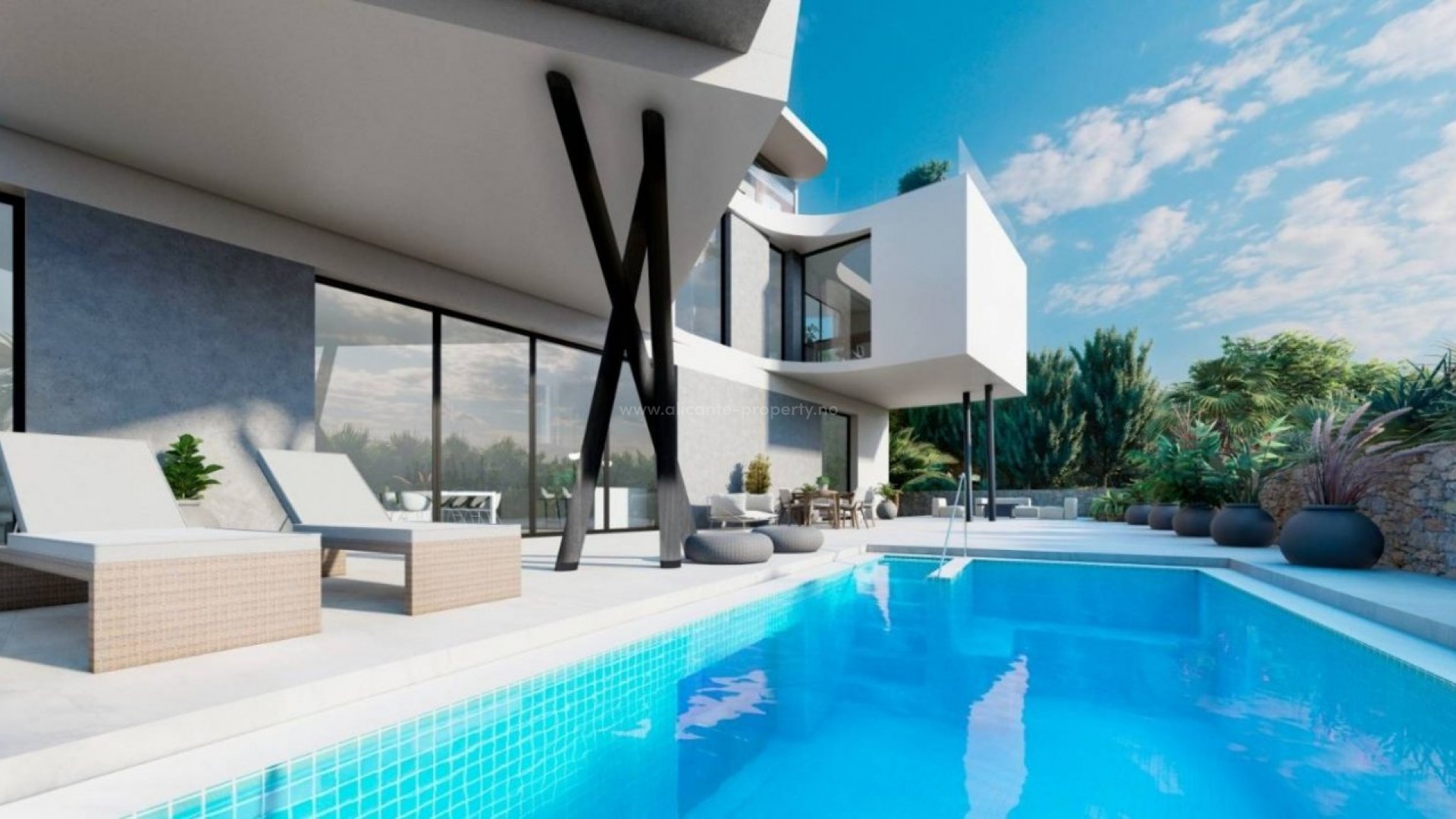 Luksusvilla i Campoamor med 4 soverom, 4 bad, 250 meter fra sjøen, terrasse med evighetsbasseng. Eksepsjonelt design på en eksklusiv villa.