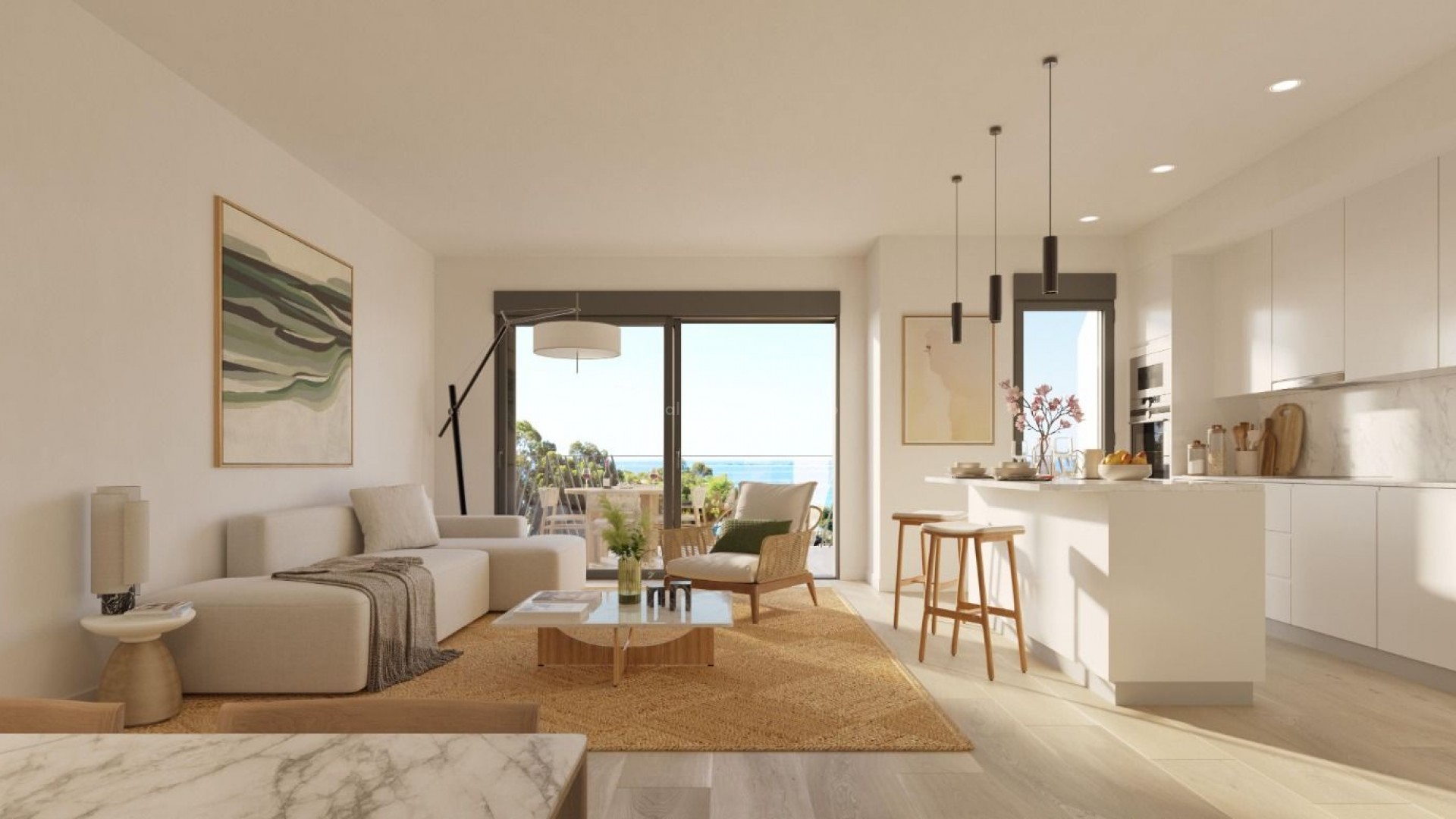 Luxury apartments and penthouses right by the sea in Villajoyosa, 2 bedrooms, 2 bathrooms, Only 50 meters from the sea, with spacious terraces with sea views