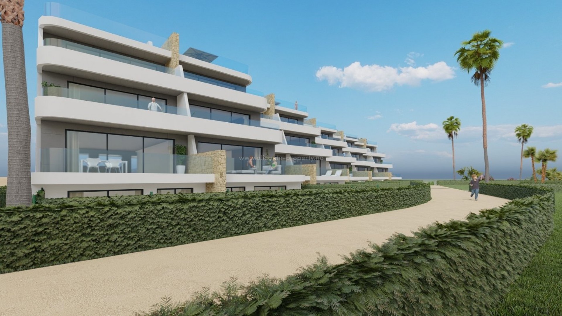 Luxury apartments with sea views in Finestrat, 2 bedrooms, 2 bathrooms, terrace with incredible views, common areas with infinity pool, gym, parking