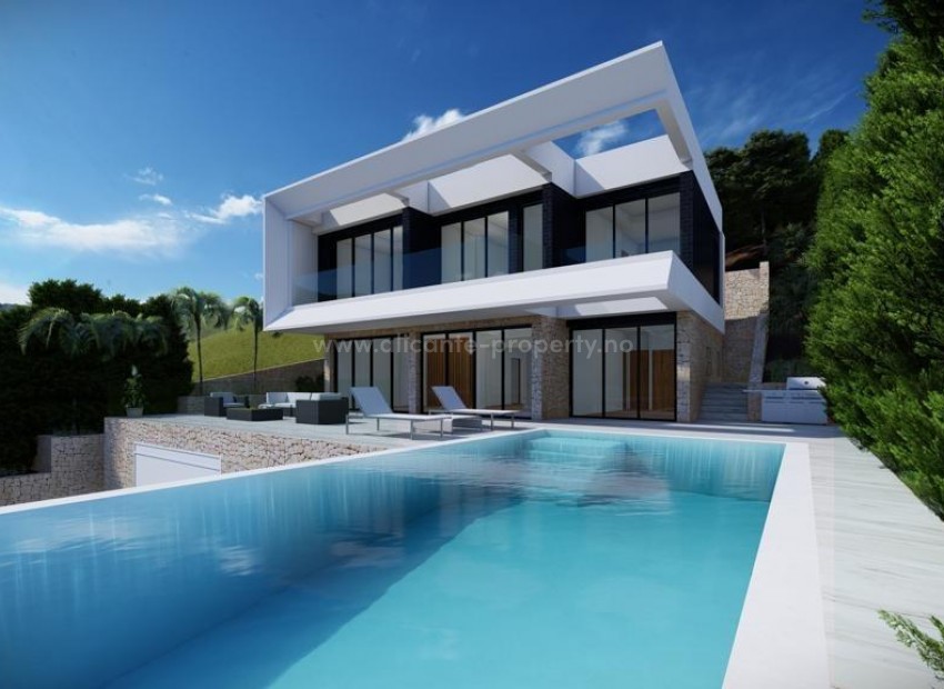 Luxury villa in Altea Hills, 4 bedrooms, 5 bathrooms, living area of 330 m2, infinity pool with salt water system, can be adapted to wishes and needs