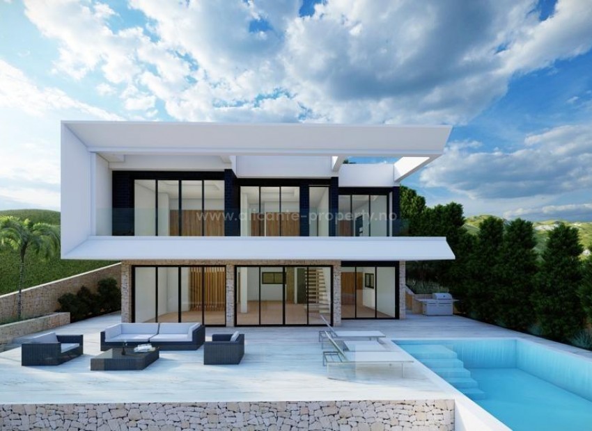 Luxury villa in Altea Hills, 4 bedrooms, 5 bathrooms, living area of 330 m2, infinity pool with salt water system, can be adapted to wishes and needs