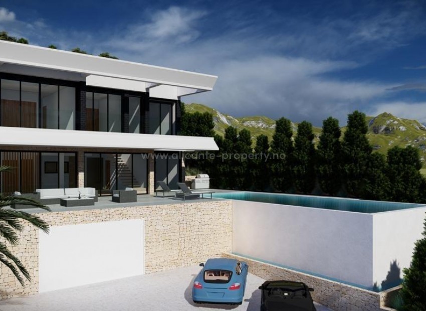 Luxury villa in Altea Hills, 4 bedrooms, 5 bathrooms, living area of 330 m2, infinity pool with salt water system, can be adapted to wishes and needs