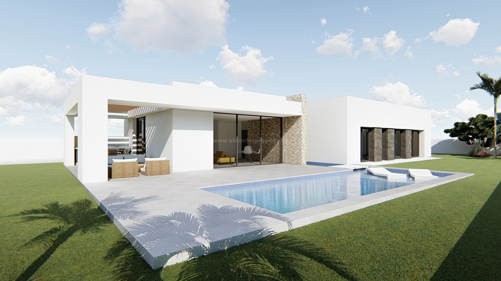 Luxury villa in Moraira/Javea only 600 meters from the beautiful beaches, plot of 823m2 and living area of 510m2. Large terrace with pool, a garden with a beautiful view.