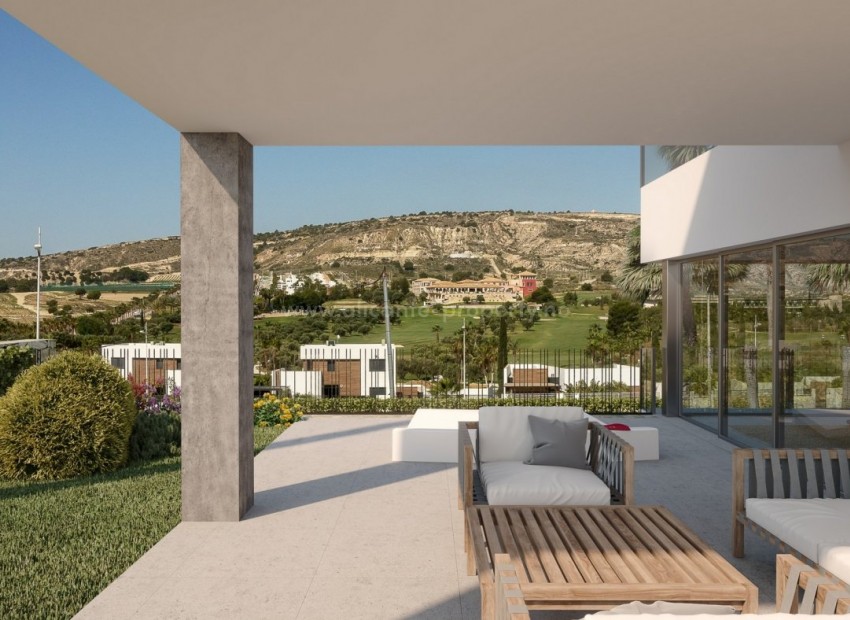 Modern exclusive design villa with golf view La Finca Golf, in Algorfa, 4 bedrooms, 3 bathrooms, private pool, 237m2, large garden